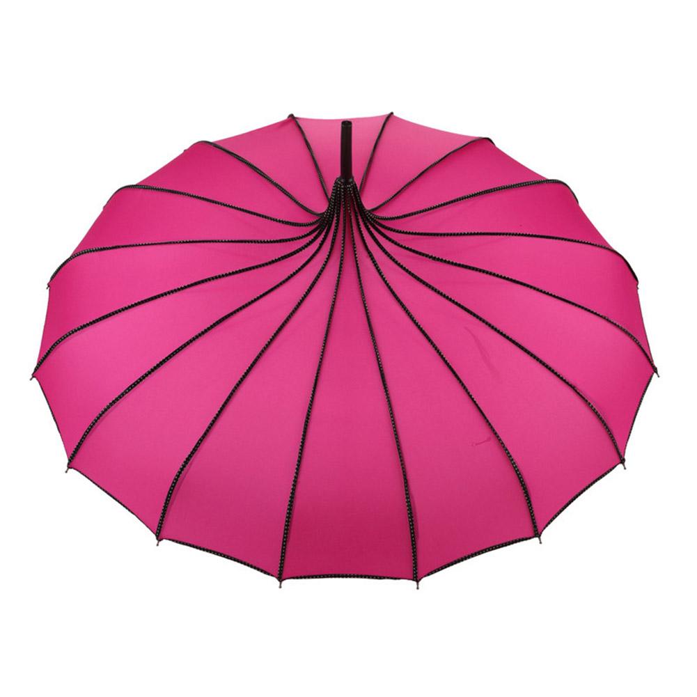 Pagoda Umbrella Vintage Wedding Party Bridal Sun Rain UV Protective Umbrella 16 Bone Pagoda Umbrella Retro Sunshade Umbrella