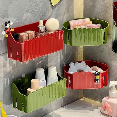 Home Multifunctional Kitchen Shelf Household Pool Toilet Plastic Storage Rack Bathroom Cosmetics Storage Basket