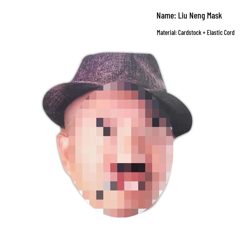 

Funny Wedding Prank: Groom Mask & Bride Red Veil Door-Blocking Game Props