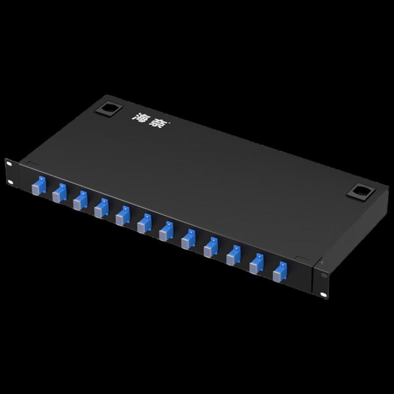 Hainai 1U 19-inch Rack-Mount 12-Port SC Fiber Optic Patch Panel