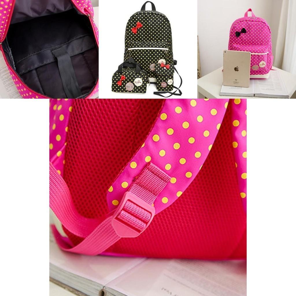 Scuola Media 3 Pezzi/Set Zaino in Tela Con Borsa Pranzo e Borsa Telefono Grande Capacità Per Materiale Scolastico