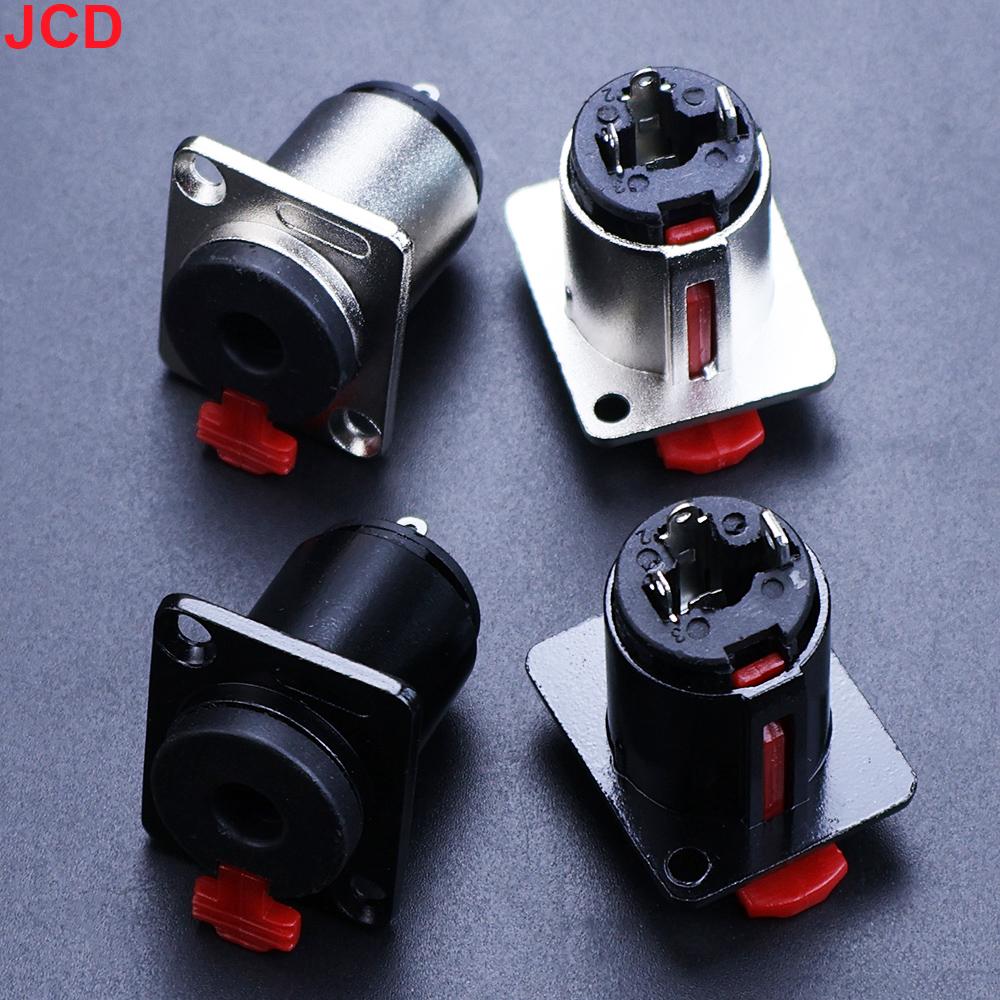 1P 6.35mm Stereo Female Jack Panel Mount TRS 1/4 Inch Female Socket Chassis Microphone MIC Audio Cable Connector Terminal Guitar
