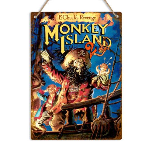MONKEY ISLAND Vintage Metal Wall Sign Retro gaming Plaque Amiga Man CaveAluminum 20x30cm(7.8x11.8inch)
