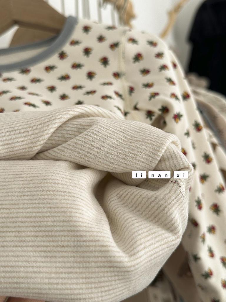 Children's Silk Wool Lined Home Wear Set - Warm Top & Pants