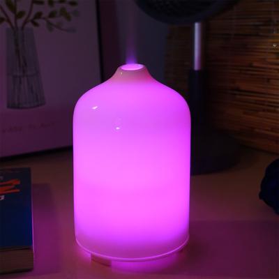 Creative Colorful Night Light Ceramic Ultrasonic Rose Flower Aromatherapy Humidifier