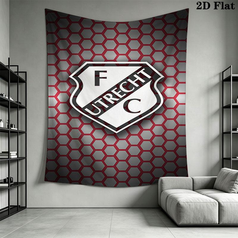 FC Utrecht Wall Hanging Printed Fabric Blanket Decorative Tapestries for Bedroom Living Room Home Decor