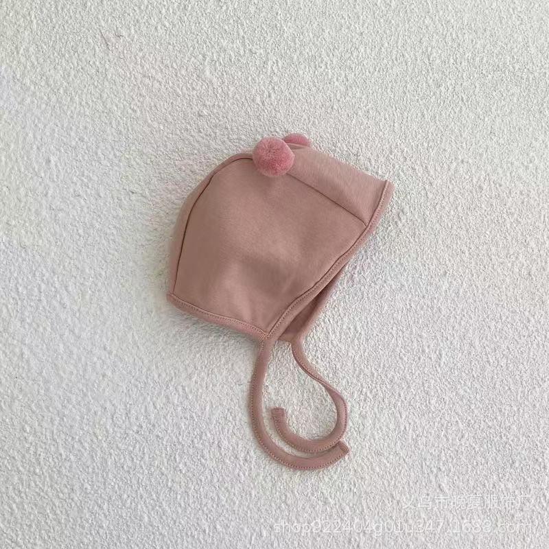 Spring & Autumn Korean Infant Ear Protection Hat (0-6 months) Single Layer 1-10 months розовый