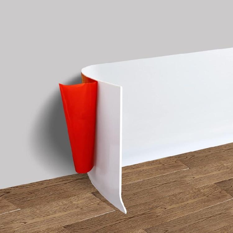 Peels And Stick Flexible Wall Trim Baseboard 6M Length Waterproof PVC Skirting Line Border For Living Room Bedroom Office