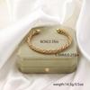 Personalized High-End Titanium Steel Open Cuff Bracelet for Women - Stretchy, Irregular Design, Exquisite Non-Fading Finish