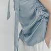 MEENDERI SATIN LOGO SCARF - SKY BLUE