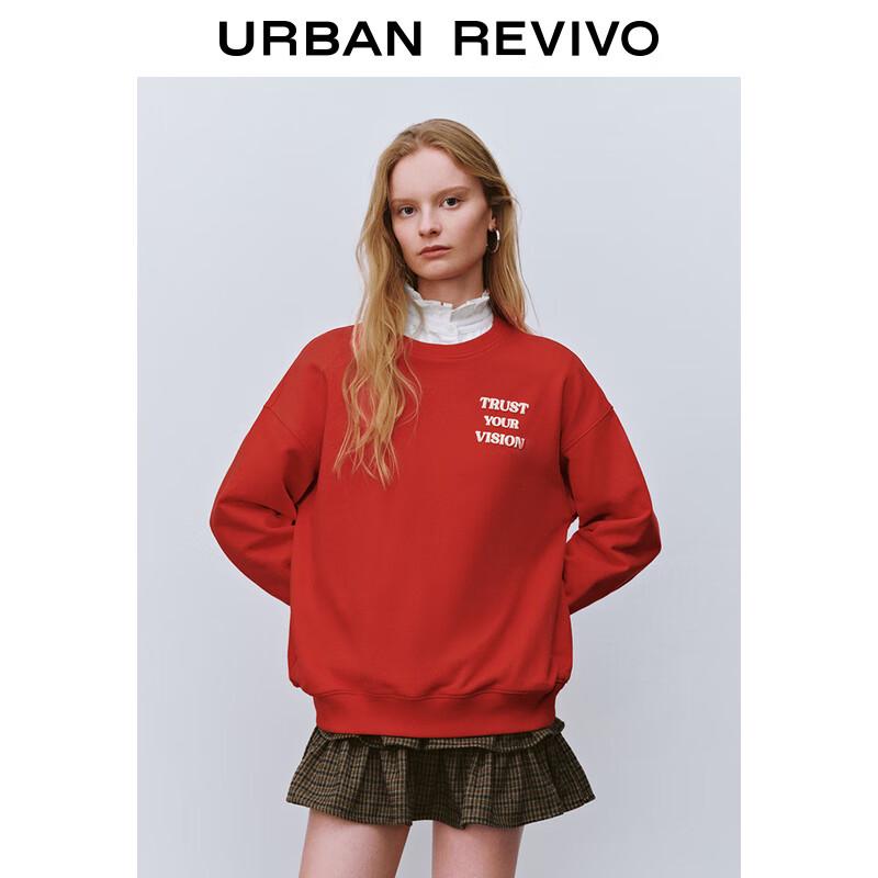 UR Women's Color Block Letter Loose Sweatshirt