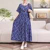 Abito da donna estivo vintage casual manica corta abito lungo per donna vestito estivo