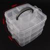 Three-layer 18 Lattice PP Plastic Portable Detachable Tools Storage Box for Home Use