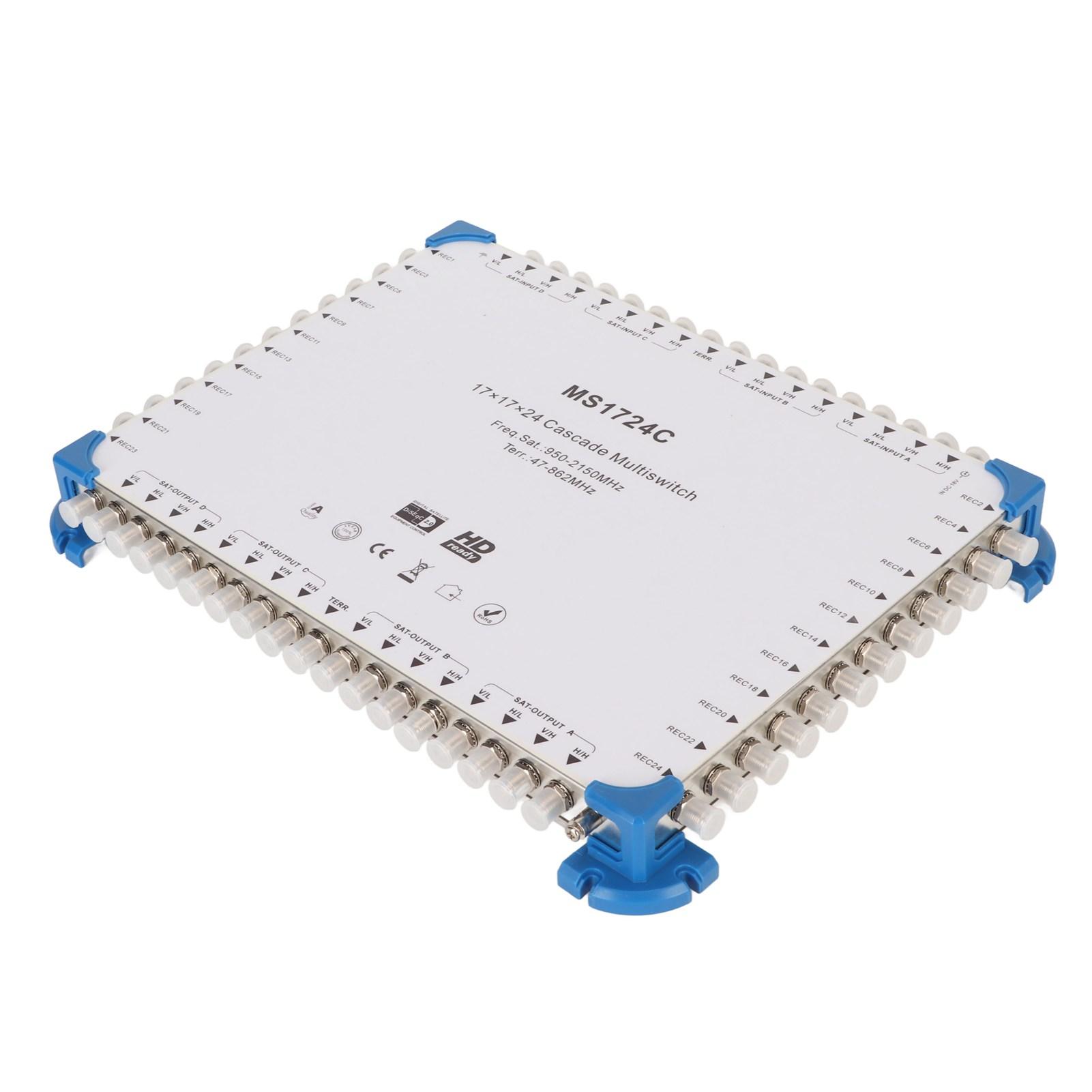

17x17x24 каскадный мультисвитч профессиональный Plug and Play многоканальный спутниковый коммутатор для помещений EU Plug