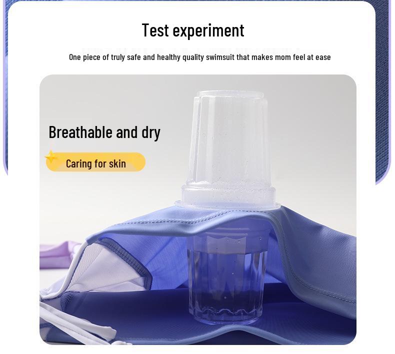 2025 Girls' Conservative Two-Piece Swimsuit: Fresh Waist-Slimming Short Skirt & Short-Sleeve Design