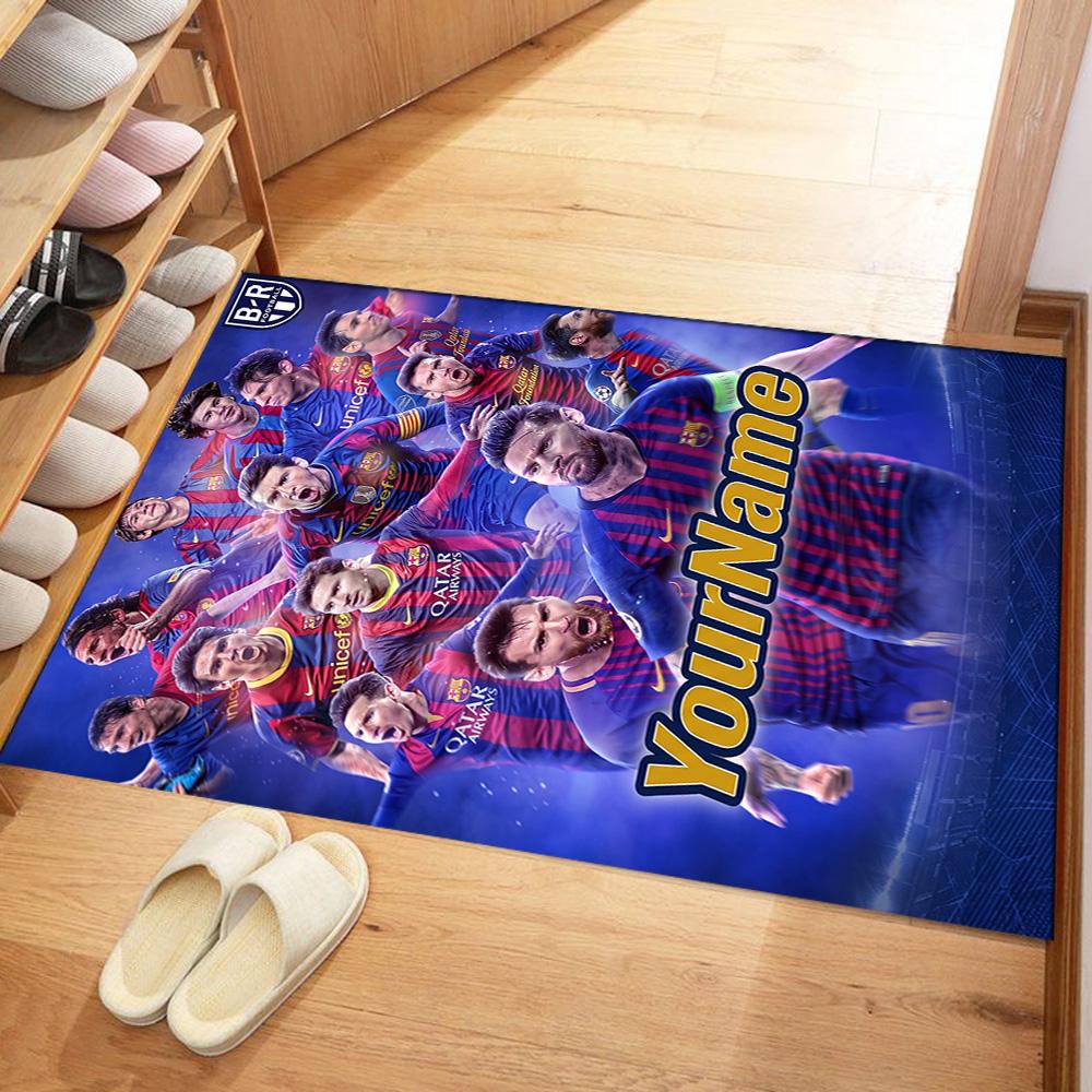 Messi 238 Customized Name Carpet Perfect for Game Room Kitchen Dining Room Bedrooms Anti-slip Rug Office home decor Spiritual Gift