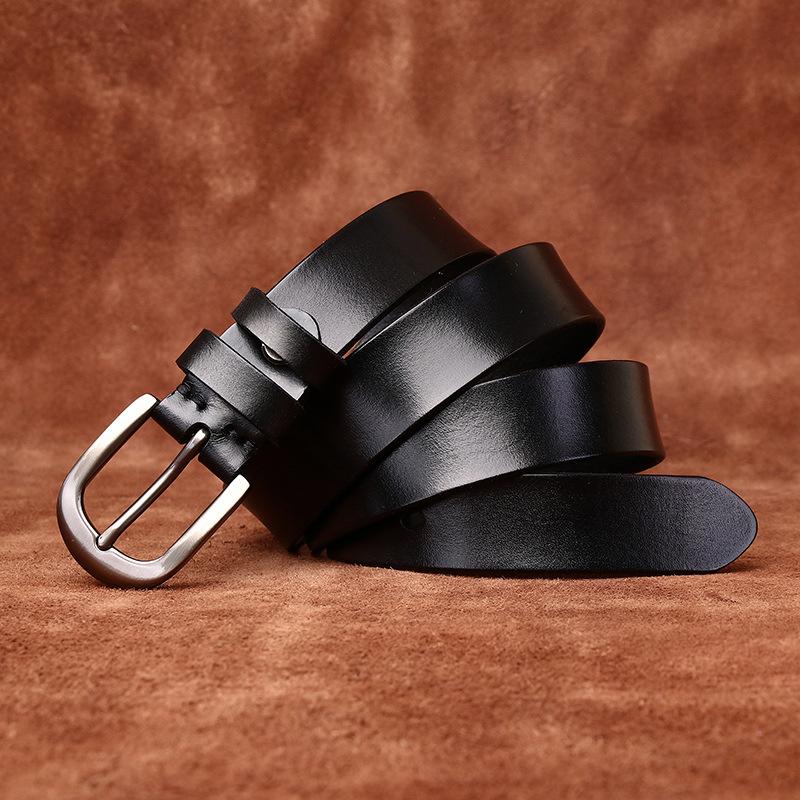 2.7Cm Wide Fashion Retro Trend Pin Buckle Belt Women S First Layer Cowhide Casual Versatile Jeans Belt Women S 90cm