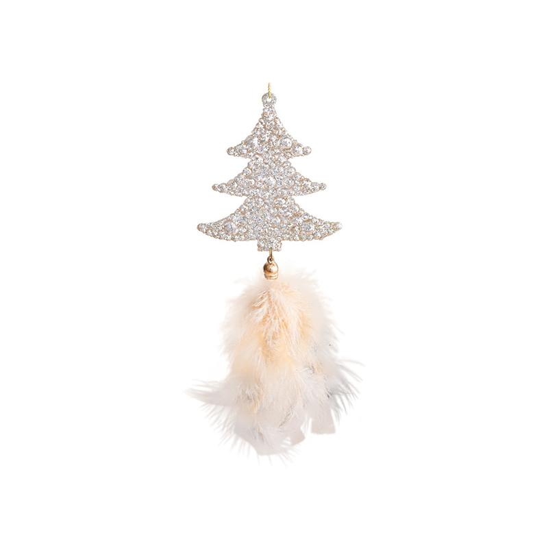 1Pc Atmosphere Holiday Feather Pendant Christmas Pendant Gift Christmas Feather Decoration Christmas Elements
