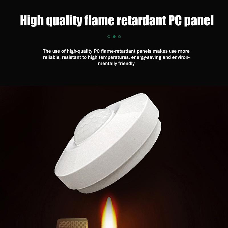 Ac/Dc24-265V Pir Motion Sensor Light Switch Human Body Infrared Detector Ceiling Mounted 360 Degree Detecting Range белый