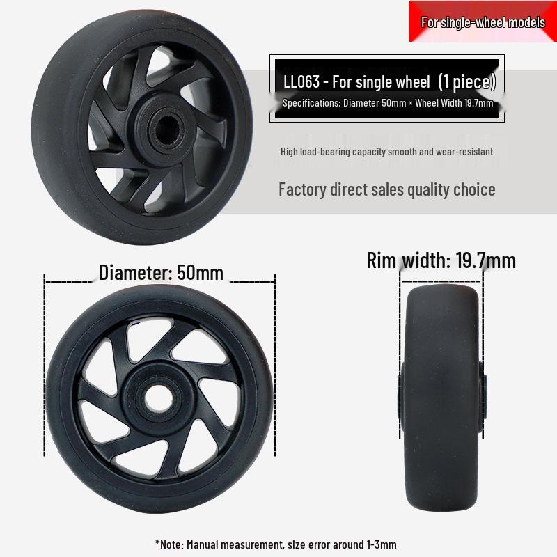 Universalrad-Ersatz für Gepäckkoffer: Lederrolle Gummirolle Felgenreparaturzubehör