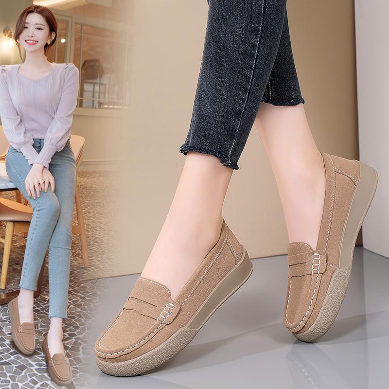 Women's Loafers Leather Driving Moccasins Comfort Flats Casual Slip On Walking Minimalist Summer Breathable Shoes