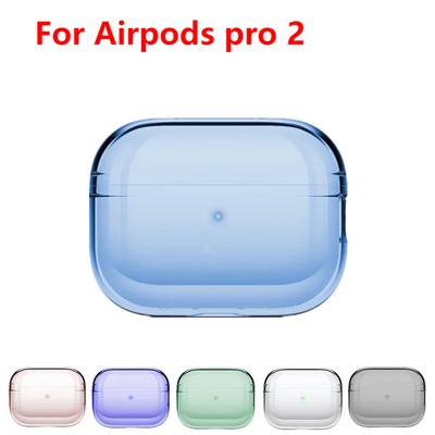 Husă transparentă din silicon pentru Airpods Pro 2 2024 Husă transparentă moale TPU cu frânghie Accesorii pentru căști pentru Apple Airpod Pro 2