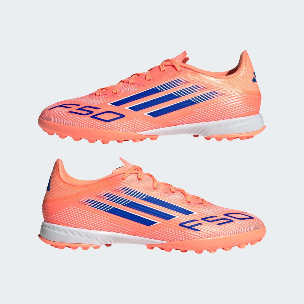 adidas F50 League Turf Boots JH7723 Unisex Performance Sports Shoes Beam Orange / Lucid Blue / Cloud White