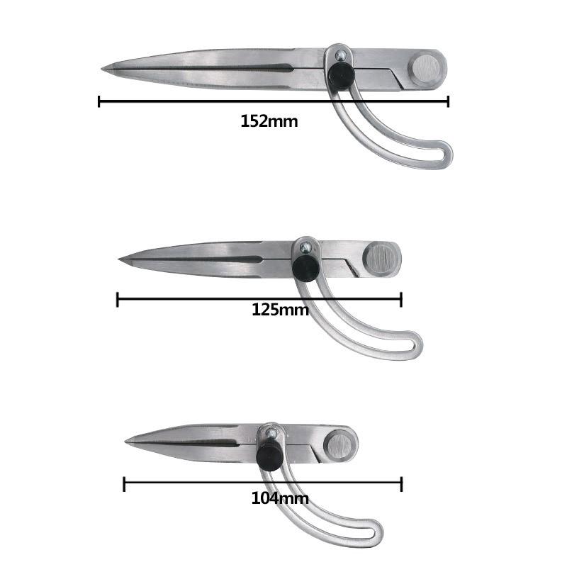 Stainless Steel Spacing Compass Adjustable Handmade Leather Rotating Diy Tool Edge Creaser For Industrial All Steel Marking