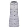 Women’s Coats Hooded Sleeves Long Style Solid Color Vest Quilted Jacket Autumn Winter Thick Warm Outer Wear