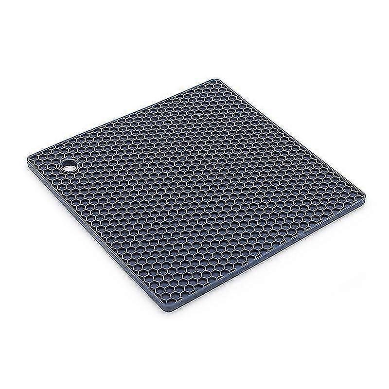 Square Honeycombs Placemat Food-grade Silicone Heat Insulation Mat Anti-scald Thickened Microwave