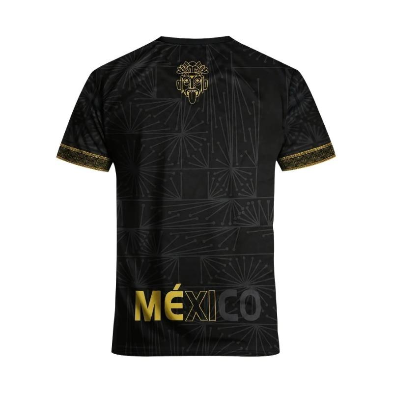 2026 Summer Hot Aztec Mexico Men's Short Sleeved Football Sweatshirt Competition Training Daily Leisure Outdoor Short Sleeved