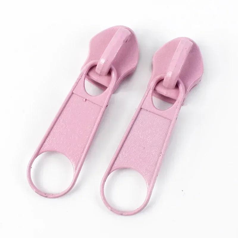 10/20/50Pcs 3#5# Meetee Rainbow Nylon Zipper Slider Backpack Jacket Zips Heads Decorative Zip Puller Repair Kit Sewing Accessory
