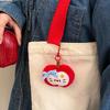 Cute Plush Apple Pendant Cartoon Keychain Kawaii Stuffed Doll Coin Purse Backpack Bag Pendant Decorative Car Key Chains Gift