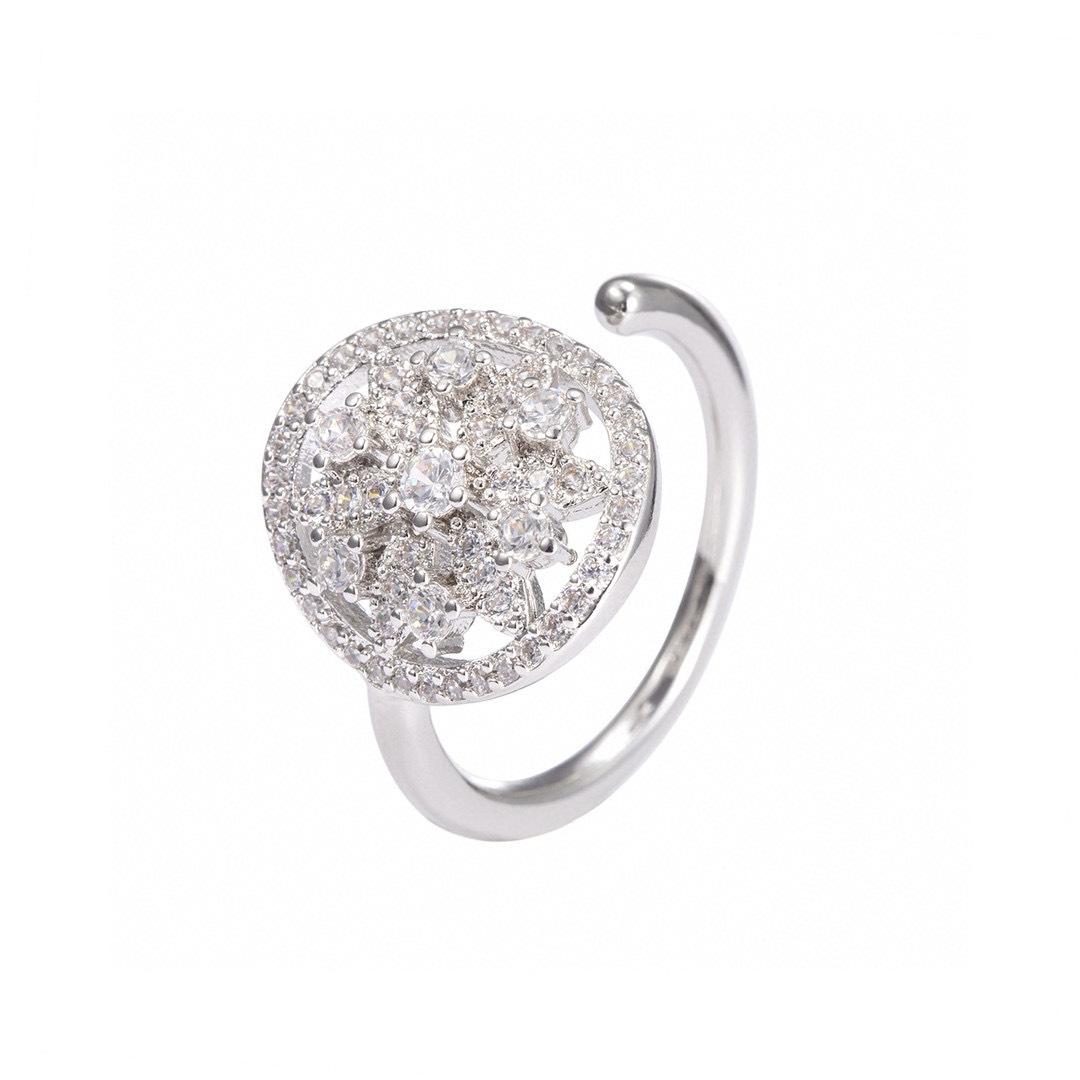 CHHC Zirconia Inlaid Versatile Ring - Elegant Women s Crystal Jewelry Accessory