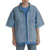 Levis Solid Color Square Neck Short Sleeve Shirt Men shirts Blue 17487-0002