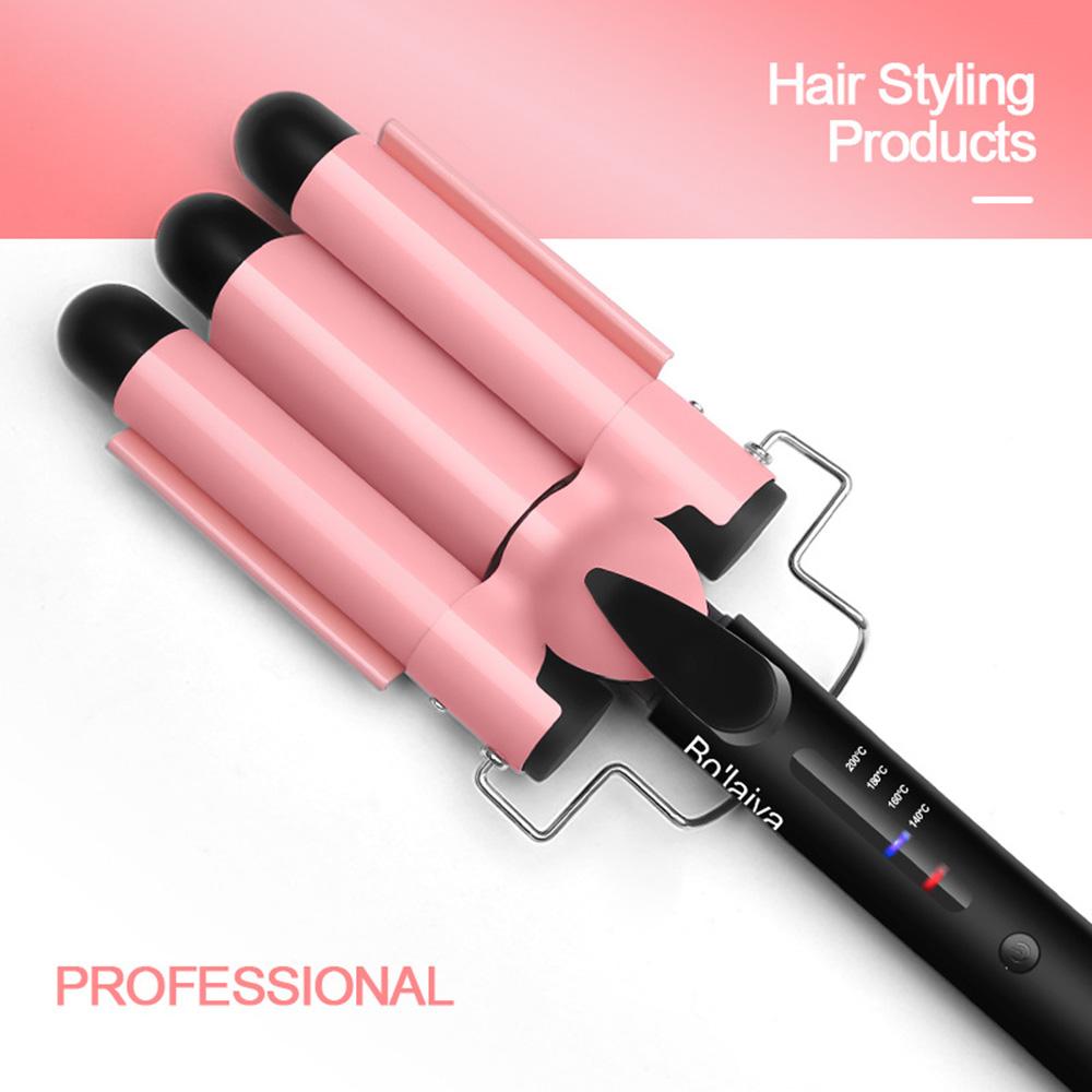 2022 New Wand Curling Iron Hair Curler Triple Barrels Ceramic Hair Curling Iron Professional Hair Waver Tongs Styler Tools
