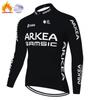 ARKEA Fleece Cycling Jersey Men Women Winter Thermal Long Sleeve Road Mountain Bike Riding Top