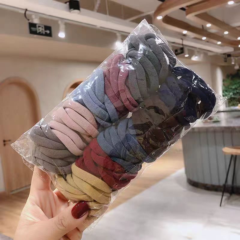 100 Stück/Set 1,57 Zoll Nylon Weiche Elastische Haargummis für Frauen Mädchen Pferdeschwanzhalter Haargummi Gummibänder Scrunchies Haaraccessoires