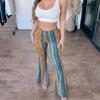 2026 New High-Elasticity Slim-Fit Flared Sexy Printed Long Pants for Women Casual Pants