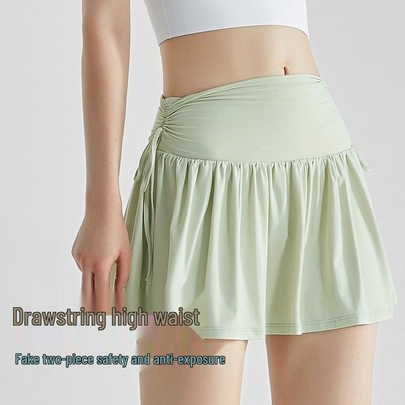 Triton High-Waisted Quick-Dry Tennis Skirt with Anti-Exposure Design