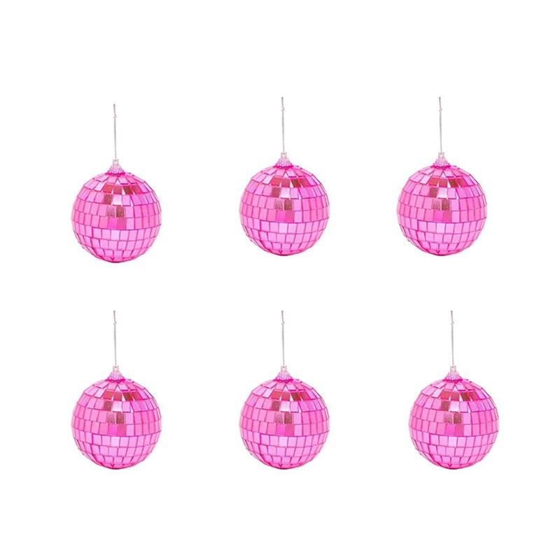 12Pcs 3cm Mirror Ball Disco Ball Stage Light Reflective Rotating Bright Silver Glass Ball Wedding Party Christmas Home KTV Decor