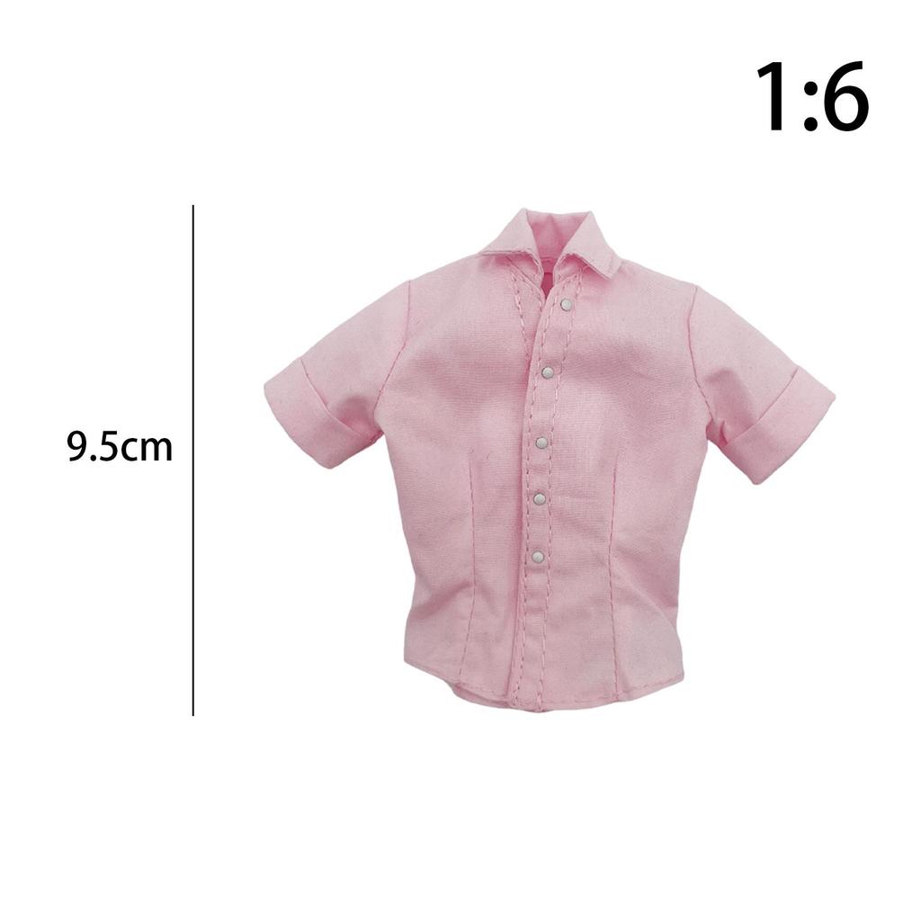 1:6er-Maßstab Damen Kurzarmhemden Puppen Sommerhemden Actionfigur Kleidung für 12-Zoll Actionfigur Zubehör