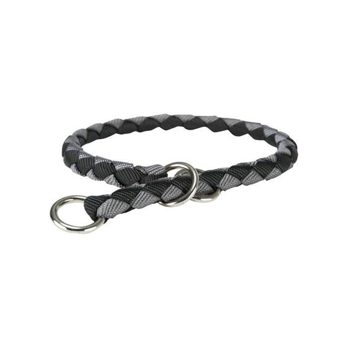 Nylon Dog Collar - TRIXIE - Round Woven Strap - Extra Durable - With Stop - Hook and Loop - 30-36 Cm