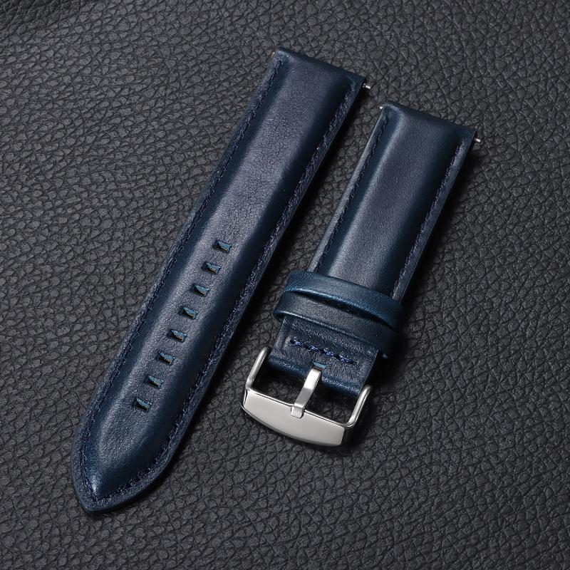 18mm 20mm 22mm 24mm Quick Release Comfortable Calfskin Watchbands Men's and Women's Smart Business Watch Band Watch Accessories