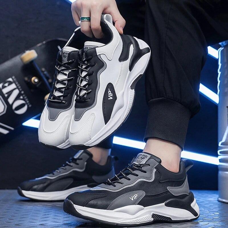 Weiße Casual Sport Mode Schuhe Männer Laufschuhe Atmungsaktive Turnschuhe Tragbare Gummi Turnschuhe Männlichen Jogging Sportschuh