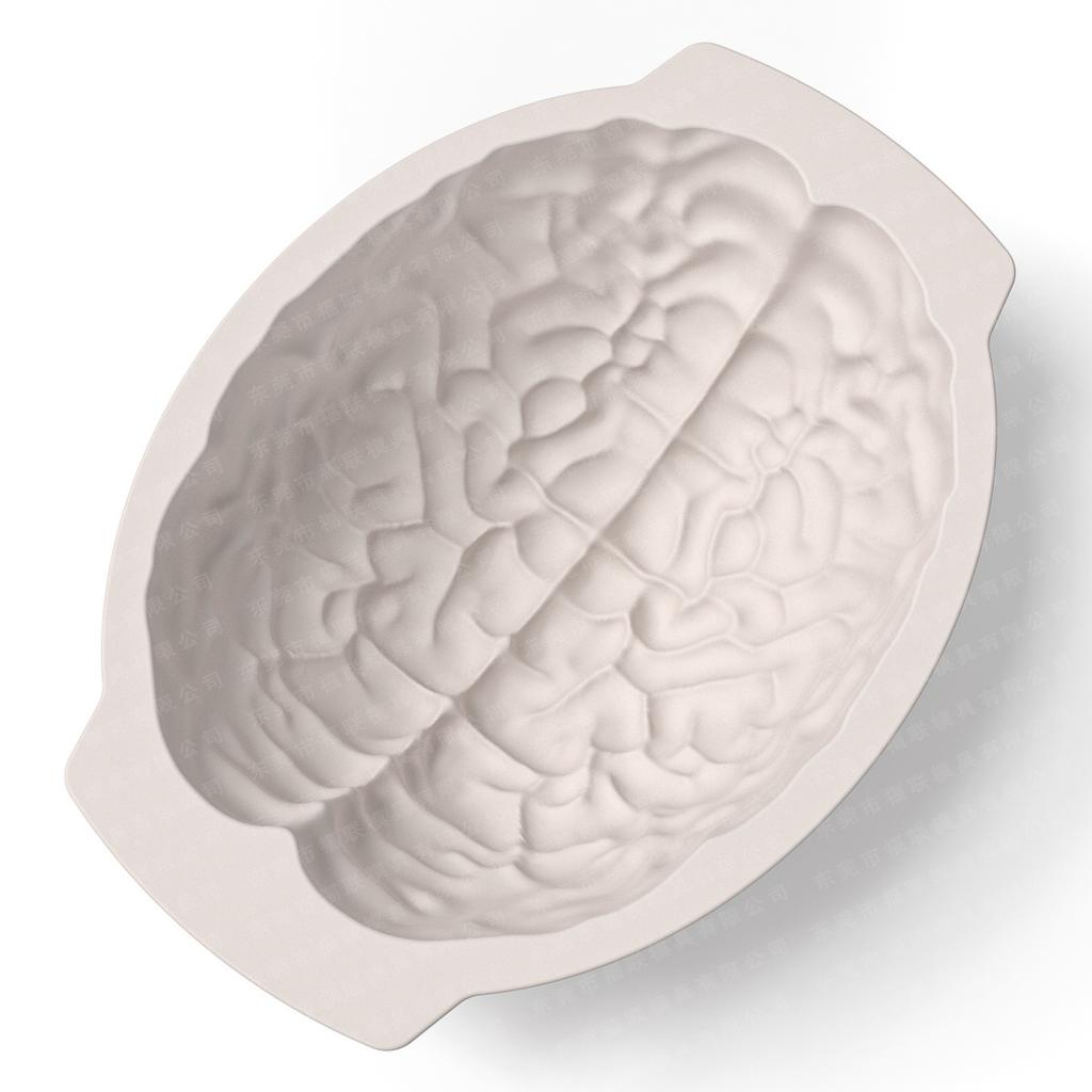 1pcs Silicone Brain Shape Mold For Diy Ice Cubes Puddings Chocolates Cakes Halloween Christmas Festival Party
