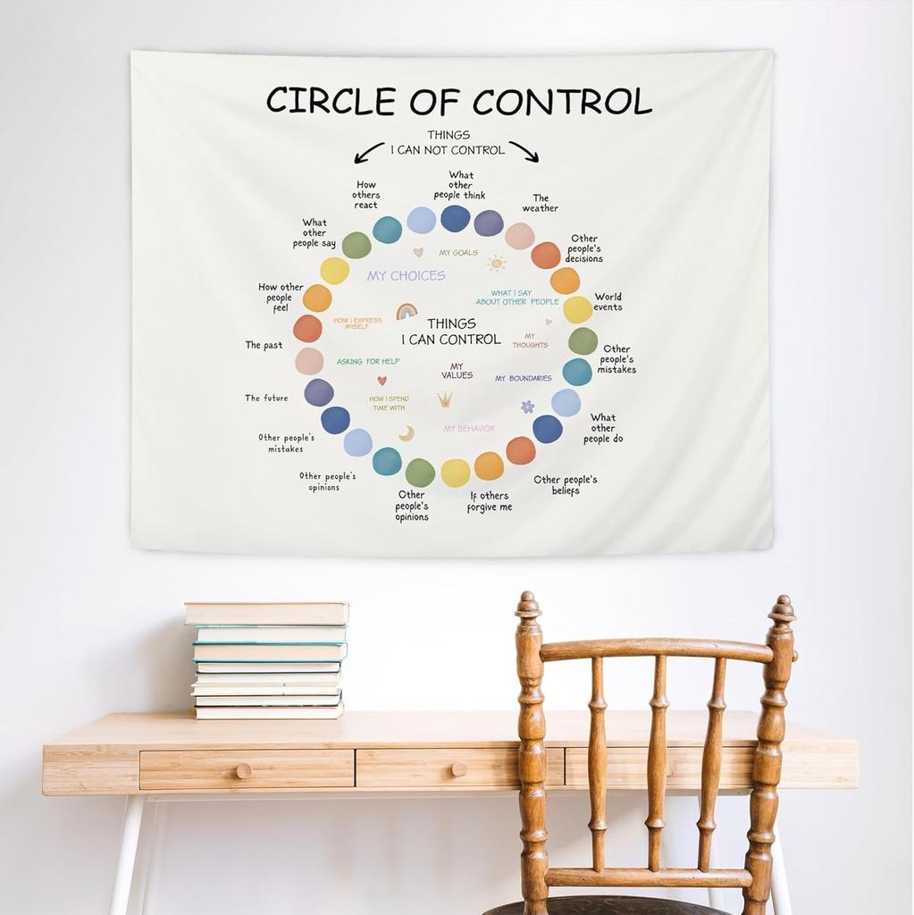 1pc Positive Affirmations Tapestry Multiple Sizes 2D Print Mental Wellness Design Polyester Fabric Wall Decor Counseling Room