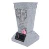 Vaso Solare per Tomba Cimiteriale, Vaso per Lapide in Resina con Picchetti per Terra Portafiori per Lapide Cimiteriale Uso Esterno