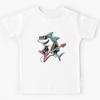 Shark Playing Guitar Kids T-Shirt