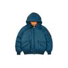 Palace P-2B Short Hooded Removable Fur Collar Down Jacket Unisex Outerwear Blue P19JK042